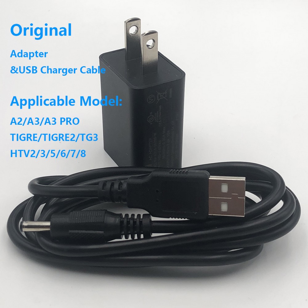 A3&HTV&TIGRE series set-top box original power adapter set (adapter + charging cable)